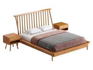 Walker Edison bed Model 3D