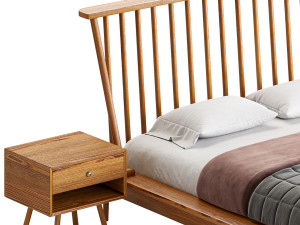 Walker Edison bed Model 3D