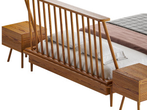 Walker Edison bed Model 3D