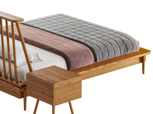 Walker Edison bed Model 3D