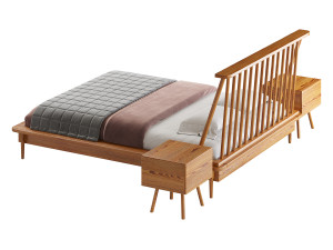 Walker Edison bed Model 3D
