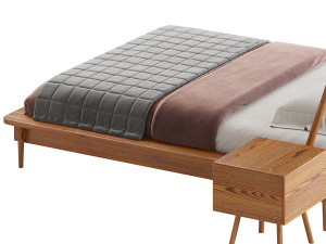 Walker Edison bed Model 3D