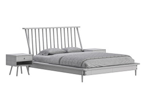 Walker Edison bed Model 3D