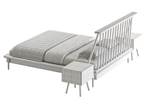 Walker Edison bed Model 3D
