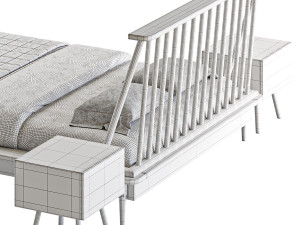 Walker Edison bed Model 3D