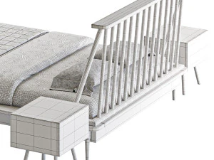 워커에디슨 침대 3D 모델