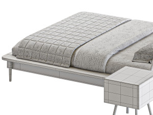Walker Edison bed Model 3D