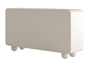 White Solid and Manufactured Wood Sideboard Credenza 3D Model