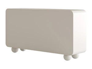 White Solid and Manufactured Wood Sideboard Credenza 3D Model