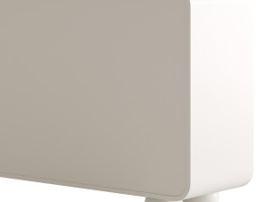 White Solid and Manufactured Wood Sideboard Credenza 3D Model