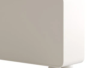 White Solid and Manufactured Wood Sideboard Credenza 3D Model