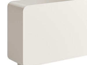 White Solid and Manufactured Wood Sideboard Credenza 3D Model