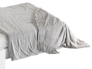 White Modern Twin Bed Modello 3D