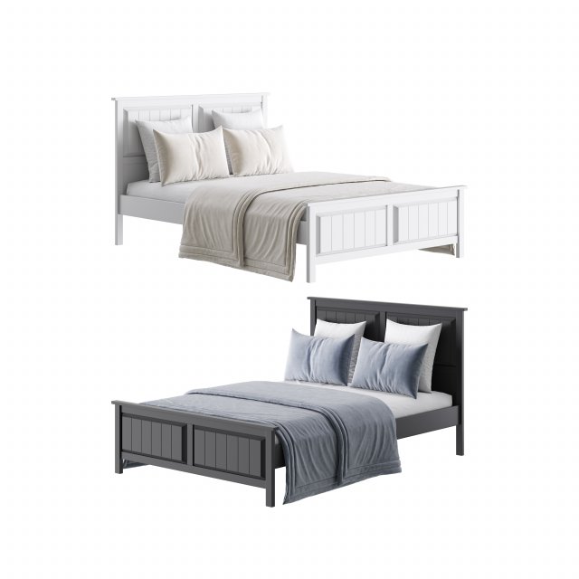 Woodbridge Wooden Bed Frame Modèle 3D .c4d .max .obj .3ds .fbx .stl .blend 
