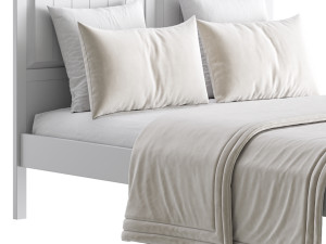 Woodbridge Wooden Bed Frame Modèle 3D