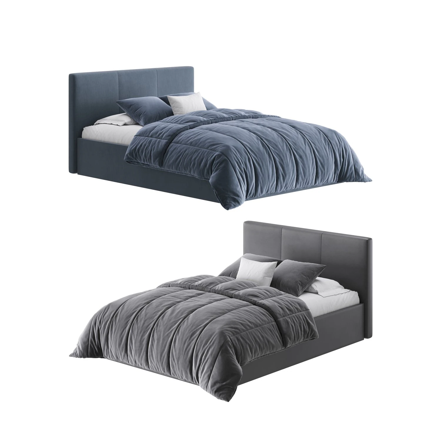 Yardley Upholstered Ottoman Bed Frame 3D Model .c4d .max .obj .3ds .fbx .stl .blend 