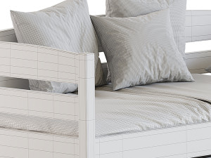 Alina bed with drawers 3D 모델
