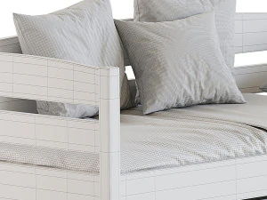 Alina bed with drawers 3D Model