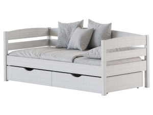 Alina bed with drawers 3D 모델