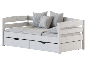 Alina bed with drawers 3D Model