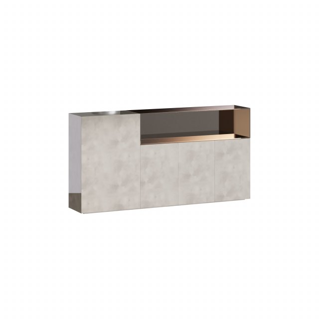 36e8 Glass Sideboard 07 3D Model .c4d .max .obj .3ds .fbx .stl .blend 