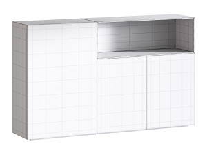 36e8 Glass Sideboard 07 3D Model