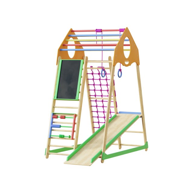 Childrens sports bunk BambinoWood Plus 3D Model .c4d .max .obj .3ds .fbx .stl .blend 