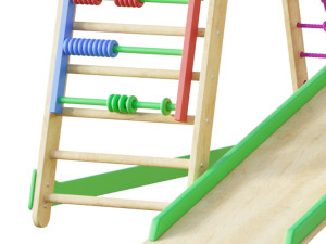 Childrens sports bunk BambinoWood Plus 3D Model