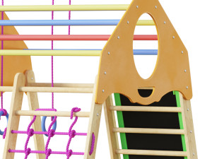 Childrens sports bunk BambinoWood Plus 3D Model