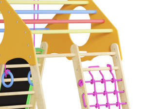 Childrens sports bunk BambinoWood Plus 3D Model