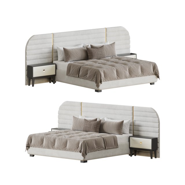 Bed MERTON 3D Model .c4d .max .obj .3ds .fbx .stl .blend 