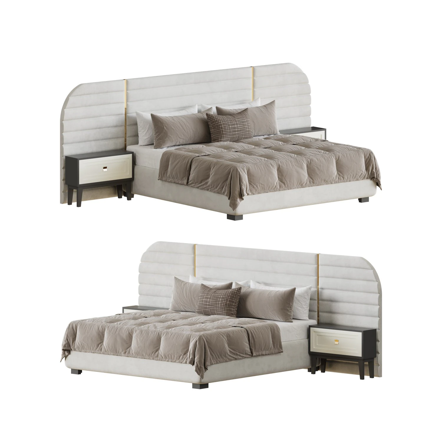 Bed MERTON 3D Model .c4d .max .obj .3ds .fbx .stl .blend 