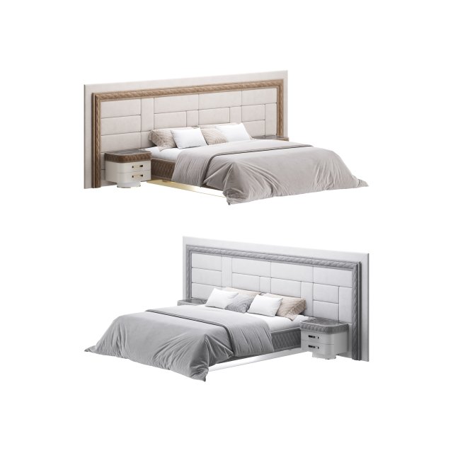 Bed diamond 3D Model .c4d .max .obj .3ds .fbx .stl .blend 