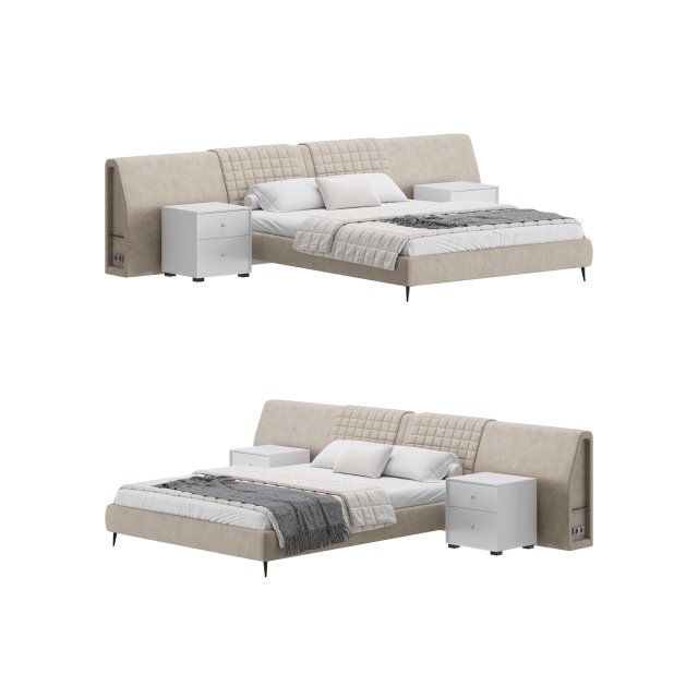 Bed K28I 3D Model .c4d .max .obj .3ds .fbx .stl .blend