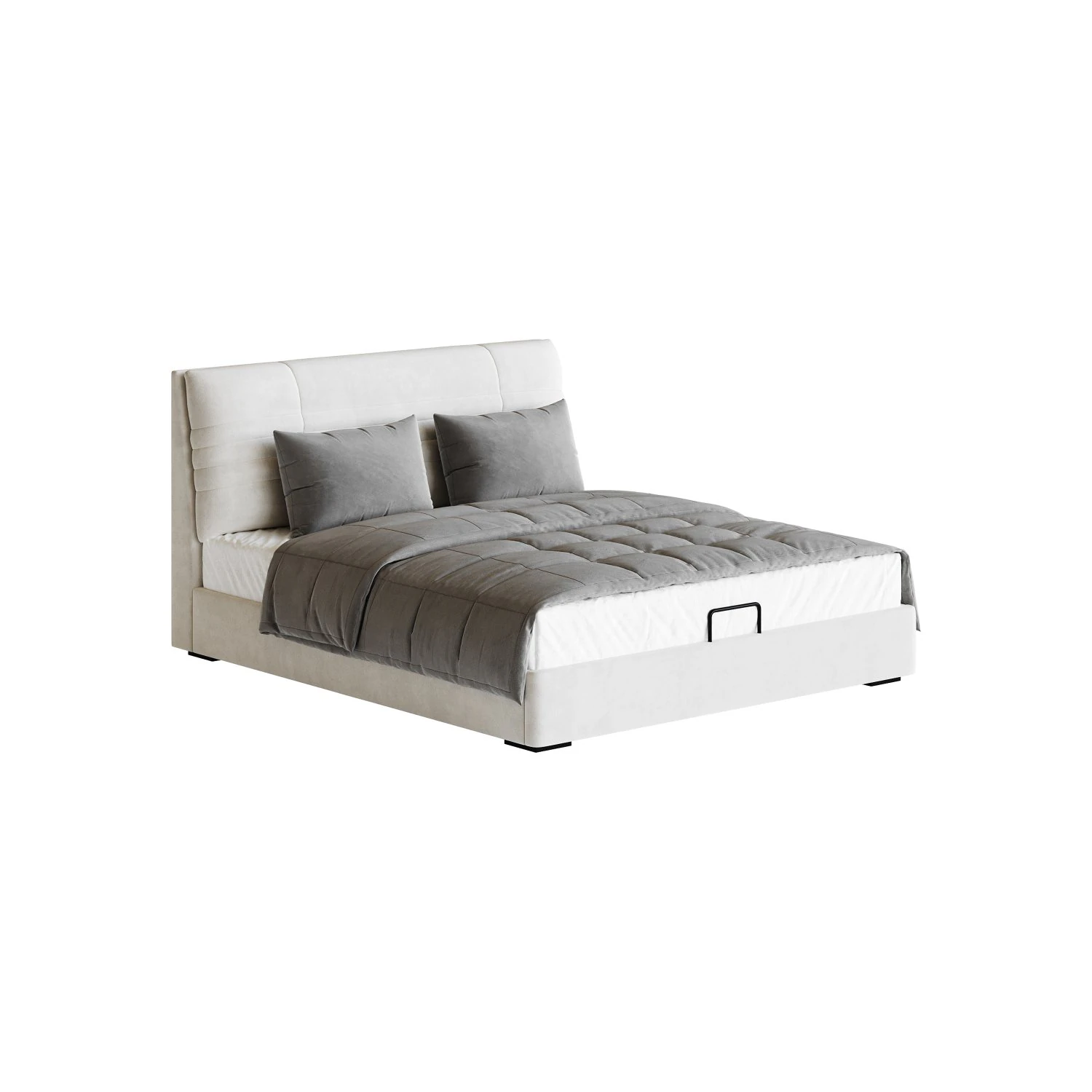 Beige Upholstered Modern Headboard 3D Model .c4d .max .obj .3ds .fbx .stl .blend
