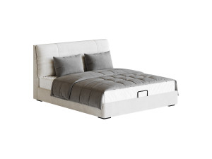Beige Upholstered Modern Headboard 3D Model