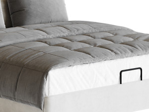 Beige Upholstered Modern Headboard Modèle 3D