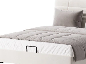 Beige Upholstered Modern Headboard 3D Model