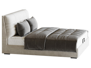 Beige Upholstered Modern Headboard Modèle 3D