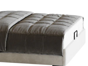 Beige Upholstered Modern Headboard 3D Model