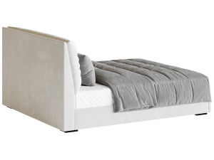 Beige Upholstered Modern Headboard Modèle 3D