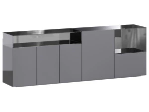 Black glass sideboard 3D Model
