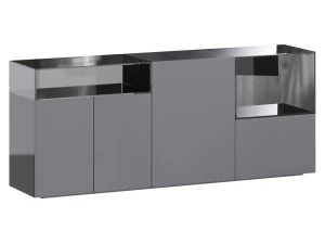 Black glass sideboard 3D Model