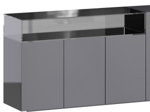 Black glass sideboard Model 3D