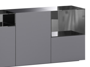 Black glass sideboard Model 3D