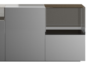 Black glass sideboard Model 3D