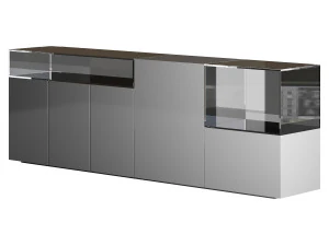 Black glass sideboard 3D Model