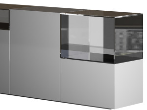 Black glass sideboard Model 3D