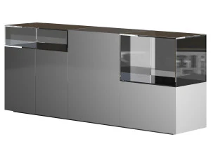 Black glass sideboard 3D Model