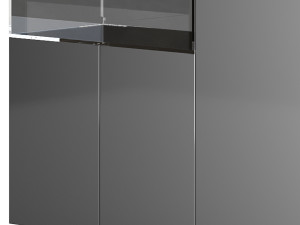Black glass sideboard Model 3D